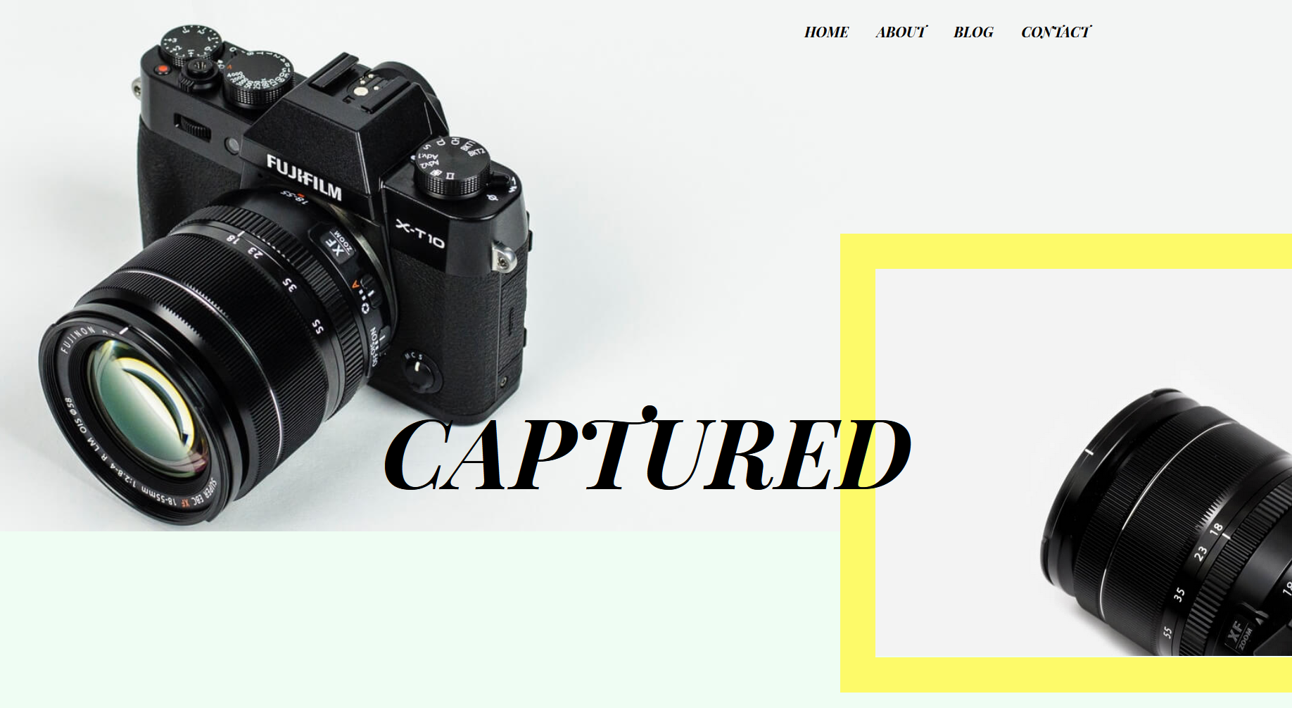 yellow themed camera website front-page